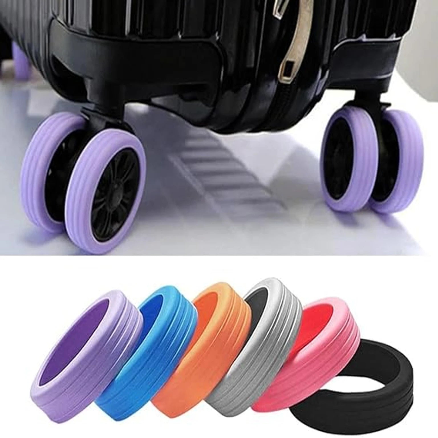 Luggage universal wheel silicone belt: 5 - 6.5 cm in Diameter.